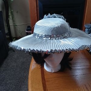 Woman's Silver Fancy Hat